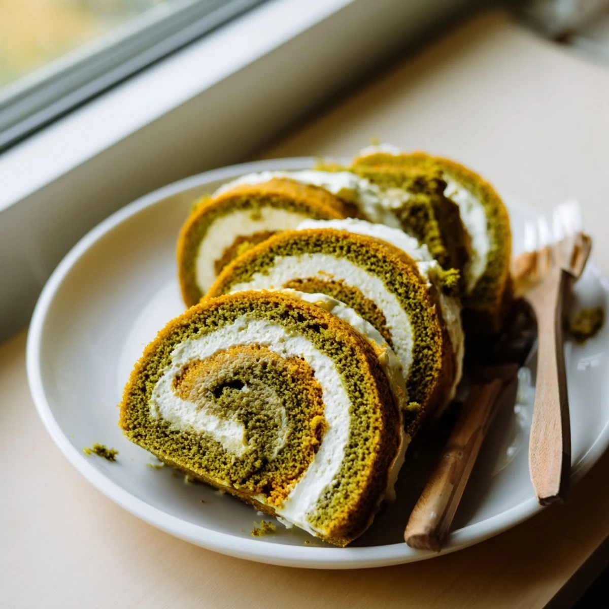 Matcha Pumpkin Muffin Roulades #25