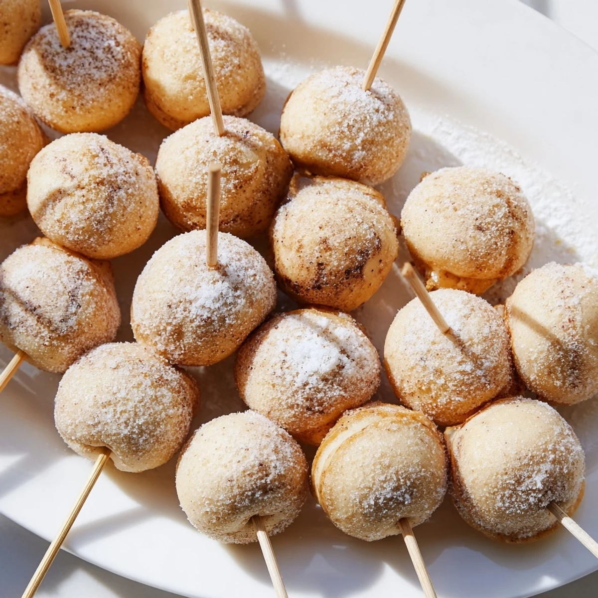 Soft Coffee Butter Cake Pancake Pops drizzled with sweetness and perfect for breakfast.