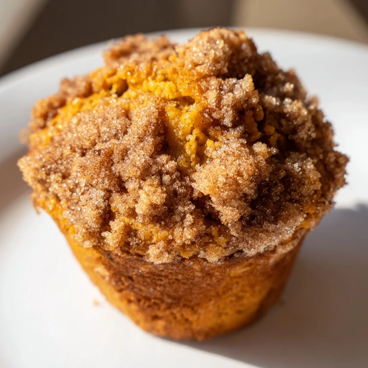 Moist cheddar pumpkin churro muffins topped with cinnamon-sugar, perfect for breakfast.