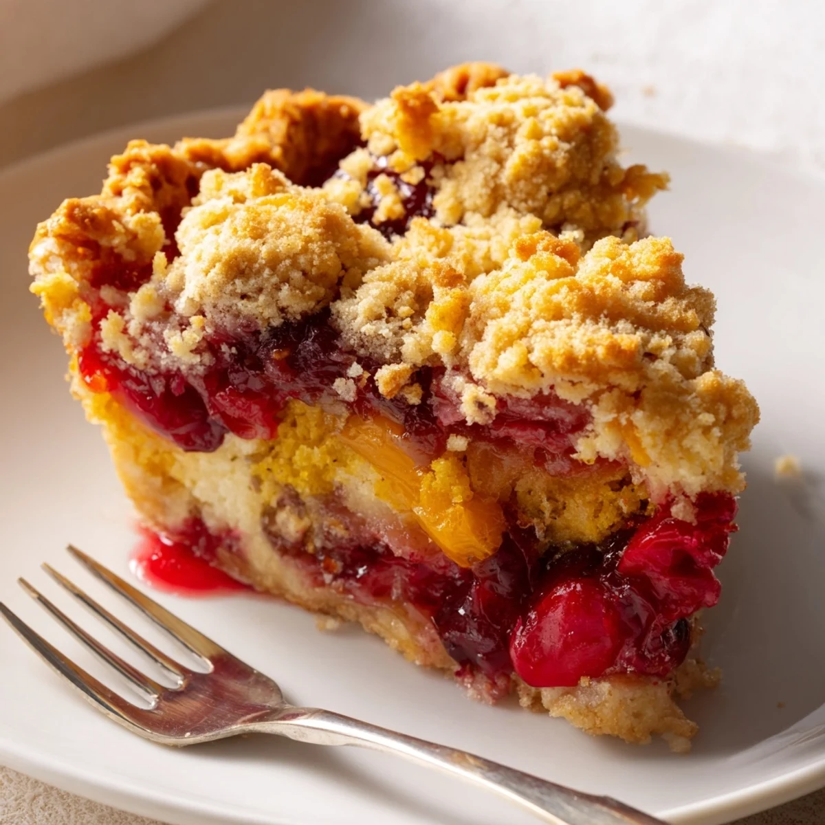 Festive Cherry Cheesecake Pumpkin Muffin Pie, a luscious dessert perfect for holiday gatherings.