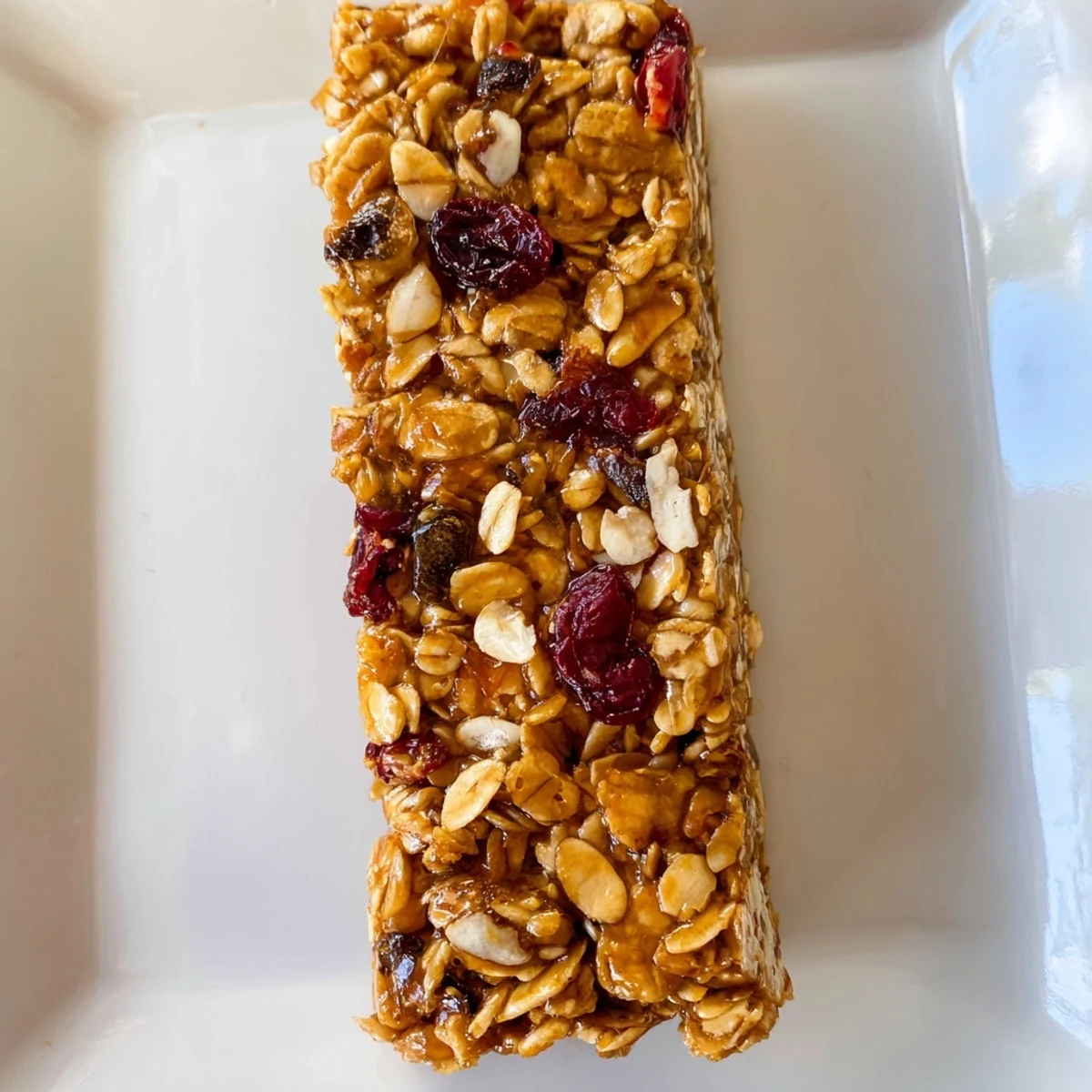 Golden brown Roasted Pumpkin Seed & Cranberry Granola Bars, perfect for a quick and wholesome breakfast.