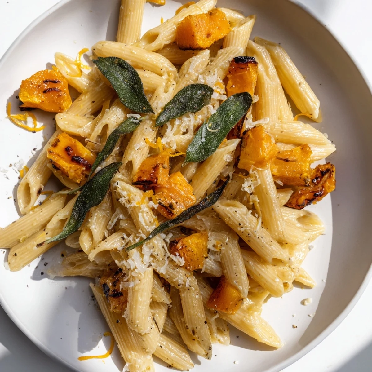 Golden brown butter coats the pasta in this Brown Butter Pasta with Butternut Squash, a comforting autumn dish.