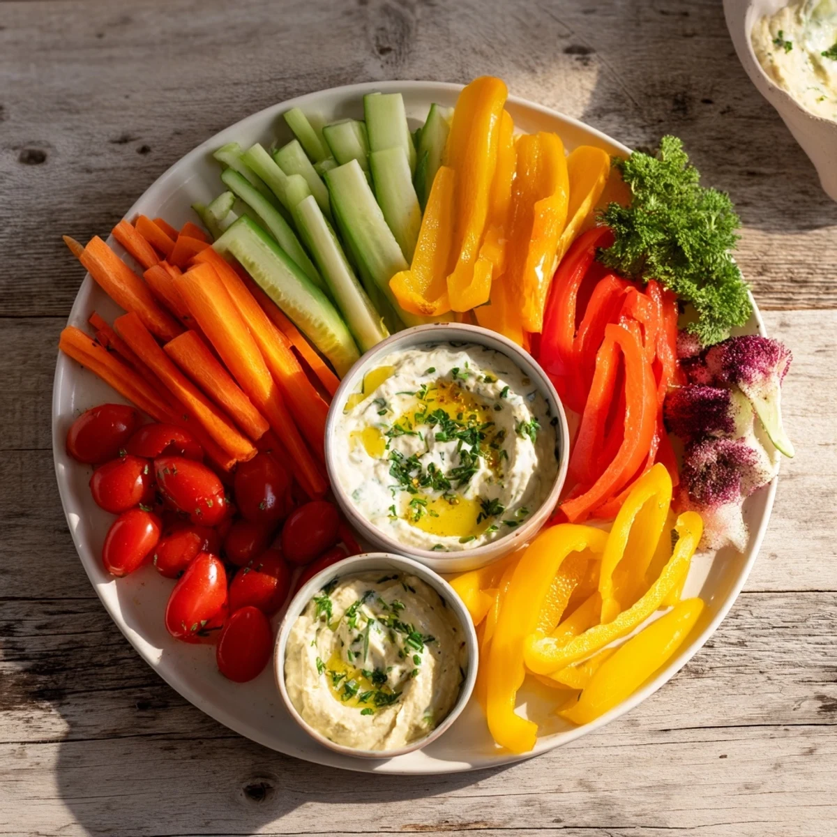 Rainbow Vegetable Dips