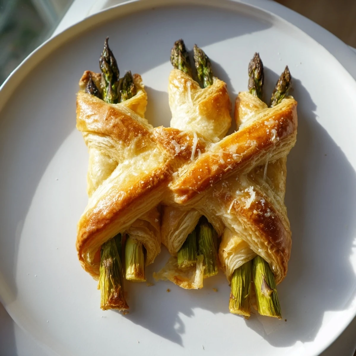 Golden, flaky pastry wraps tender asparagus to create delightful Star Shaped Asparagus Bundle Wraps.
