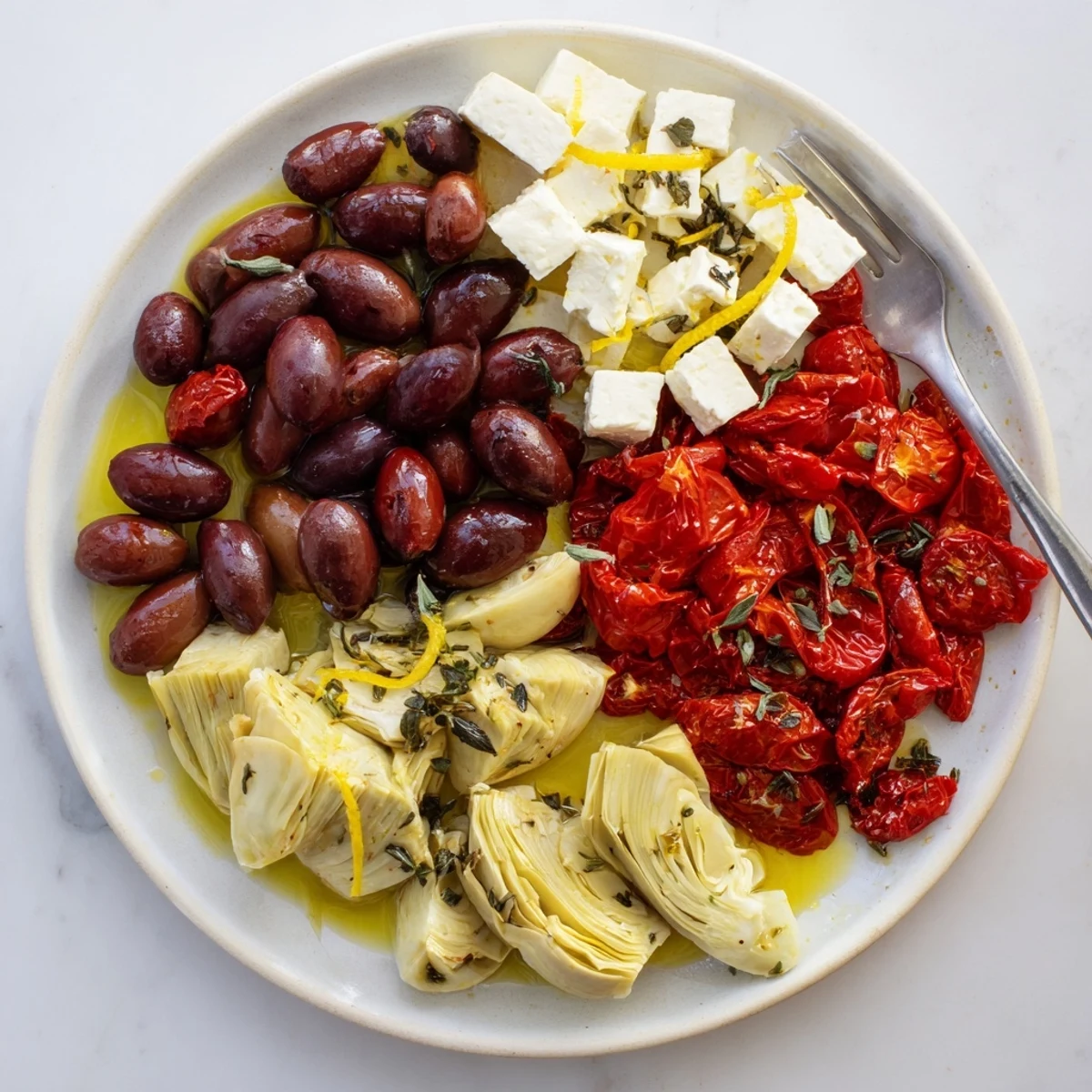 Enjoy this easy, flavorful Black Olive and Sun-Dried Tomato platter served with gluten-free crackers.