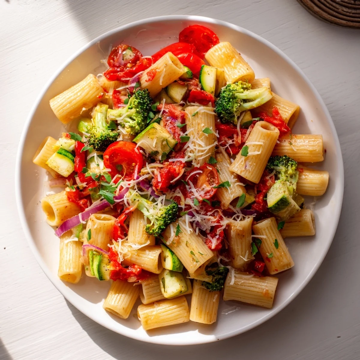 Ditalini with Air-Fried Vegetables