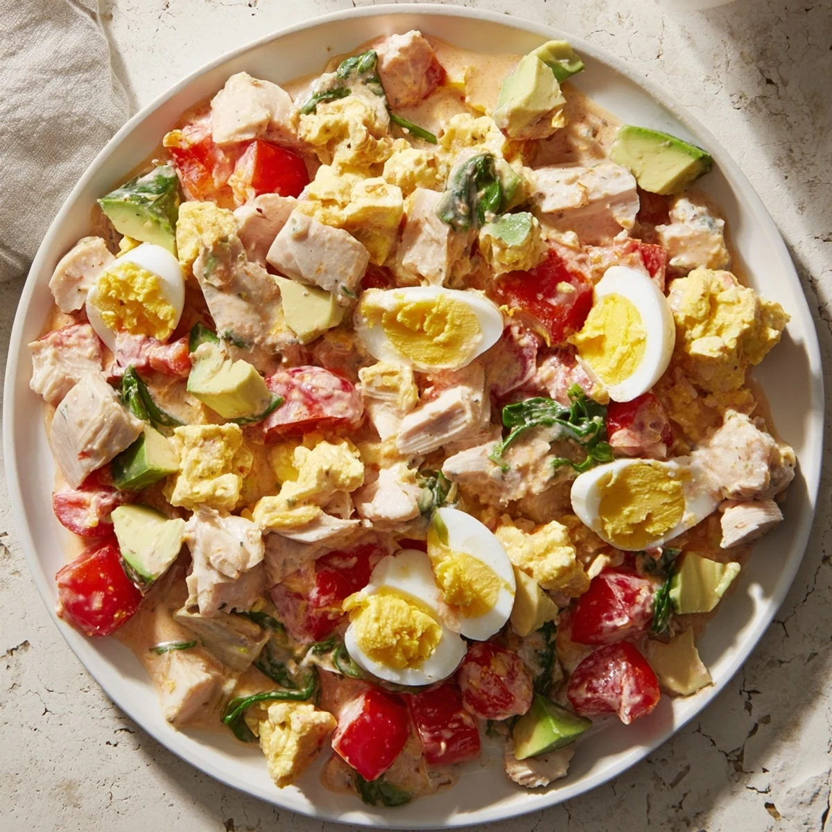 High Protein Chicken Egg Salad