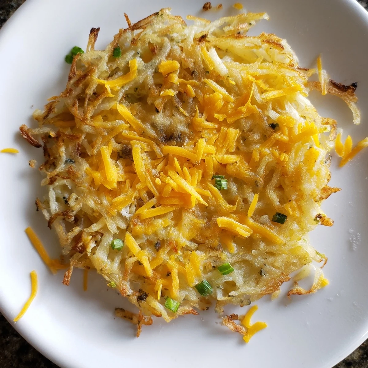 Golden-brown Cheesy Hash Brown Waffles, crispy outside, served with sour cream and chives nearby.