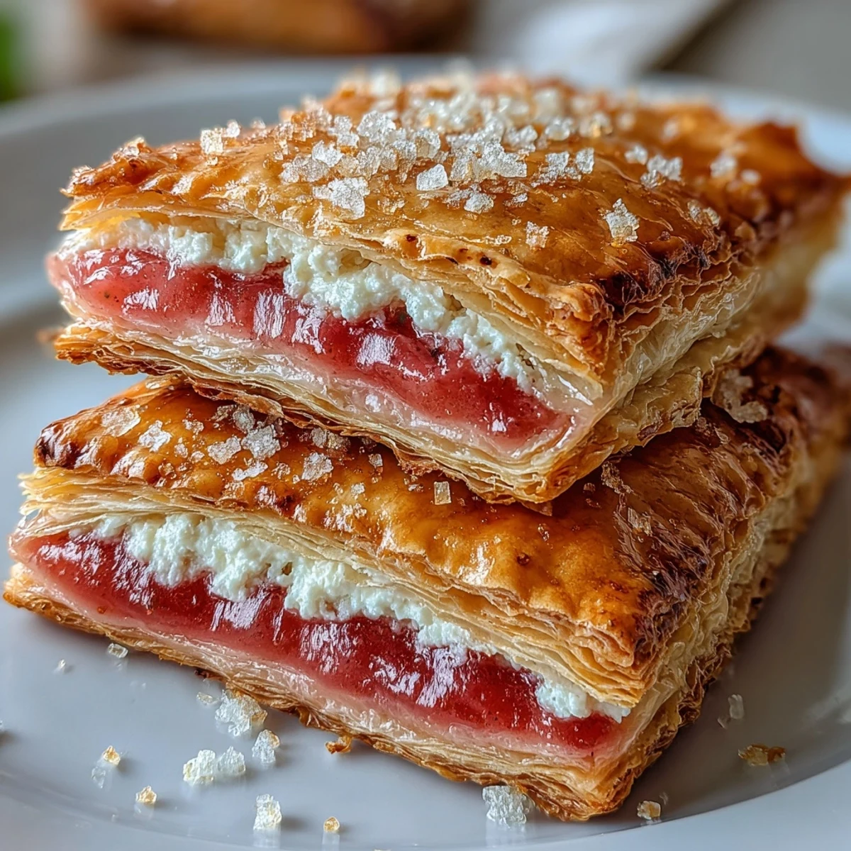Warm guava and cream cheese pastelitos served on a white plate, ready for a Cuban coffee breakfast pairing.
