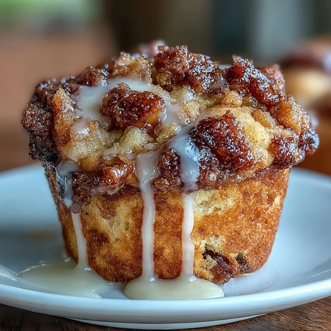 Golden Apple Fritter Muffins topped with a sweet powdered sugar glaze, perfect for breakfast or dessert.