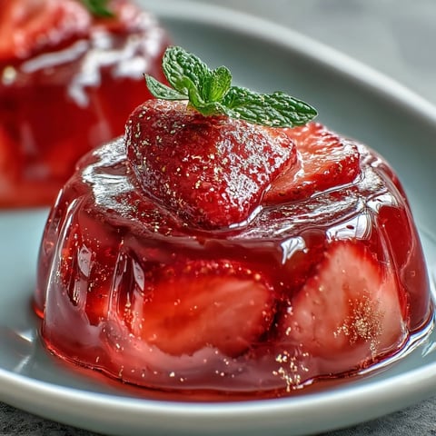 Valentine Strawberry Champagne Jello Shots in sparkling glasses with fresh strawberry slices and edible glitter, perfect for romantic celebrations.