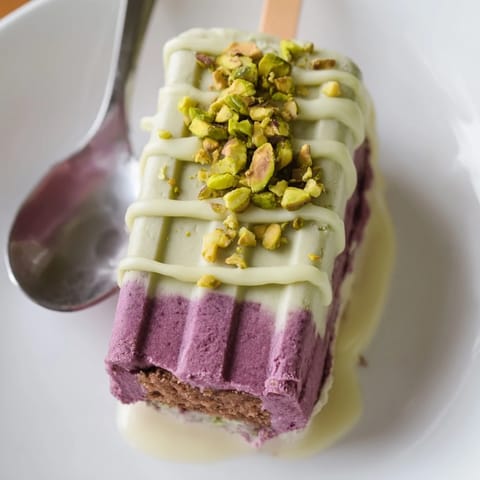 Ube Pistachio Ice Cream Bars