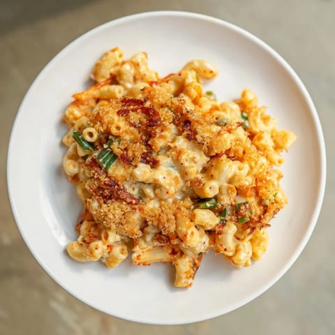 Spicy Kimchi Mac Cheese