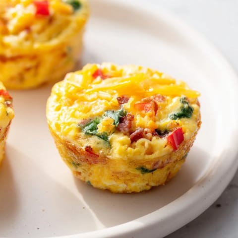 Fluffy and cheesy One-Pot Breakfast Casserole Muffins, fresh from the oven, offering a delicious breakfast.