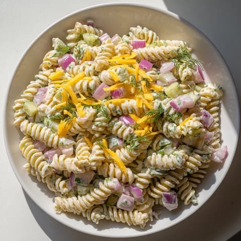 Dill Pickle Pasta Salad