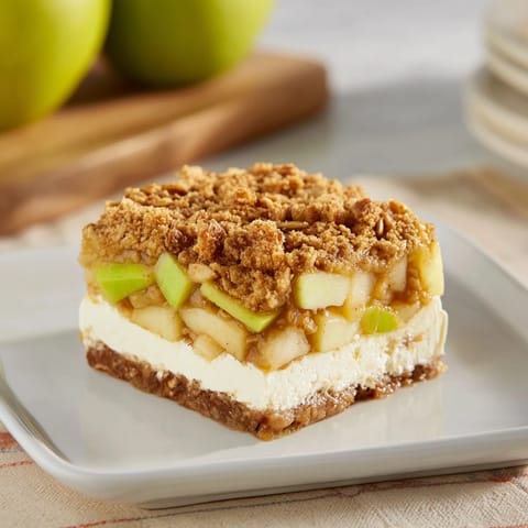 Apple Crisp Cheesecake Bars