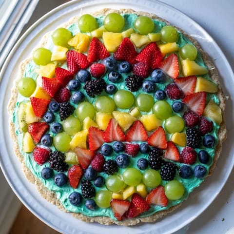 Mermaid Tail Fruit Pizza