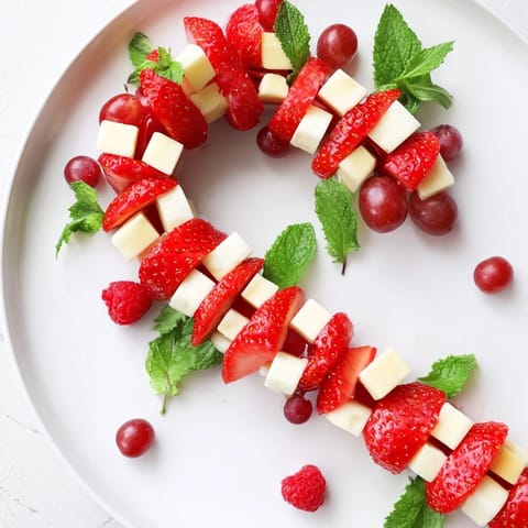 Candy Cane Stripe Fruit Cheese