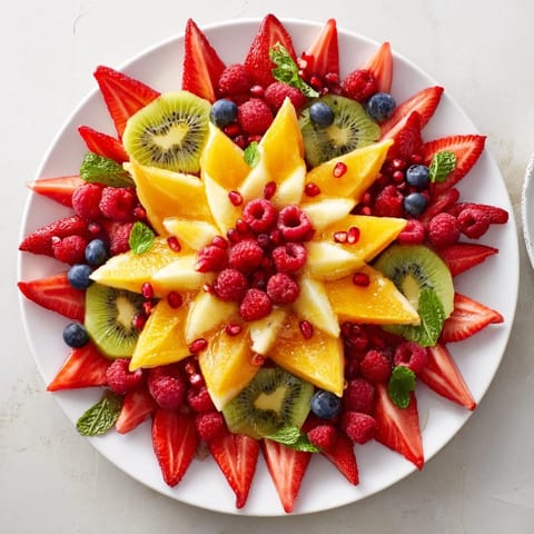 Festive Poinsettia Fruit Bowl