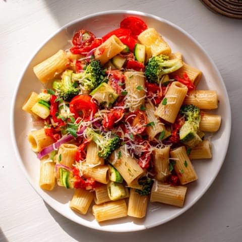 Ditalini with Air-Fried Vegetables