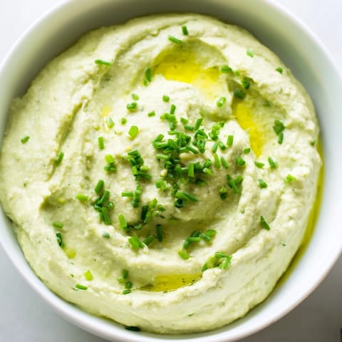 Freshly made Avocado Cottage Cheese Dip, smooth and delicious, perfect for your next appetizer spread.