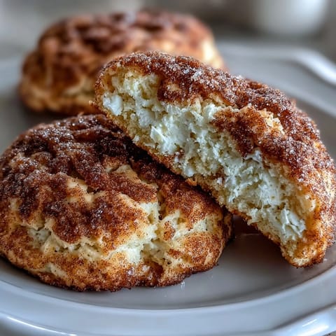 Delicious cottage cheese snickerdoodle cookies with cinnamon sugar coating, soft and tangy with a classic spiced finish.