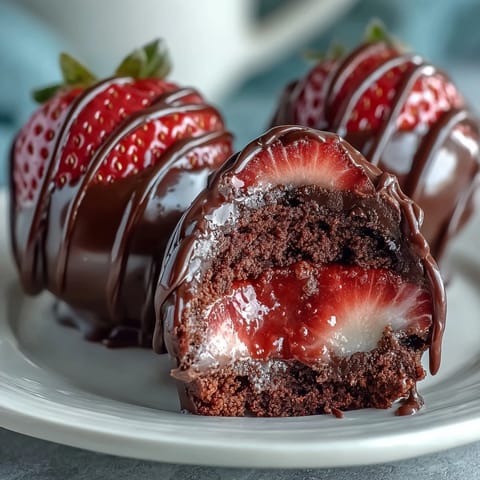Decadent Dubai Chocolate Strawberry Truffles with Gold Dust, rich dark chocolate ganache infused with fresh strawberry purée.