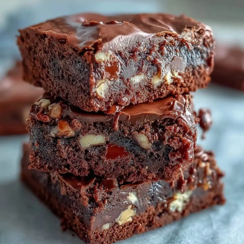 Decadent Cadbury Egg chocolate brownies with a rich, fudgy base and crunchy crumbled topping.