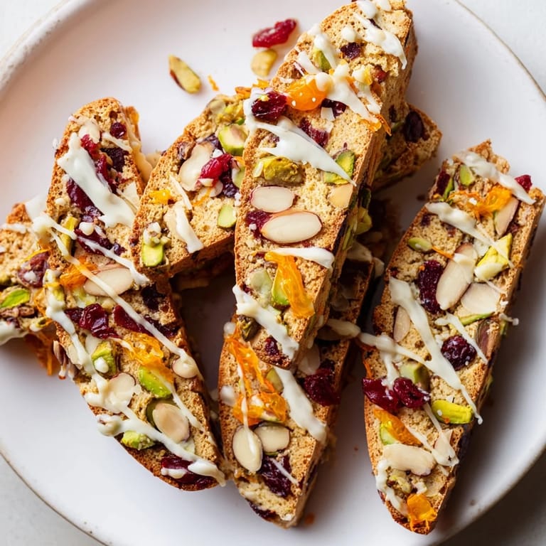 Golden-brown Festive Christmas Biscotti with Marmalade, ideal for gifting or festive snacking.