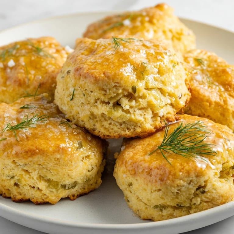 Deliciously unique Dill Pickle Honey Biscuit Scones perfect for brunch or snack time.