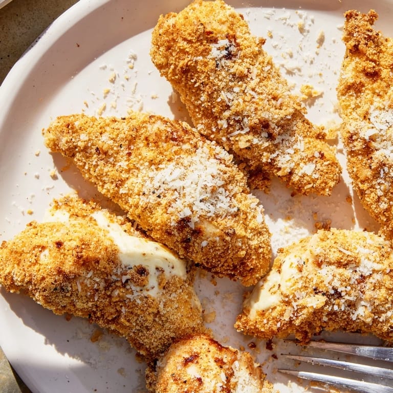 Juicy Crack Chicken Tenders paired with ranch dipping sauce for a delectable treat.
