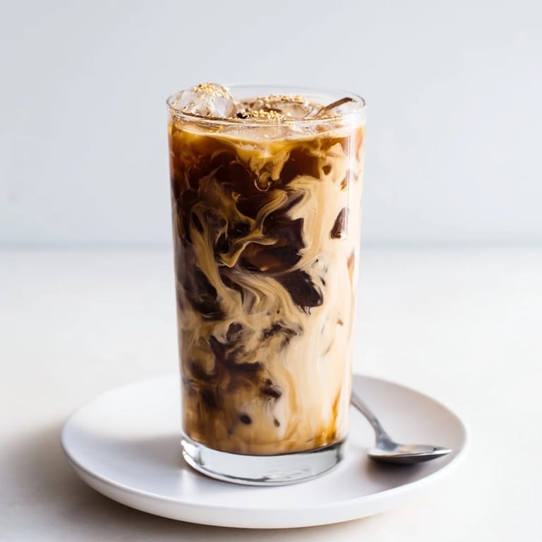 Deliciously rich Tahini Iced Coffee with a nutty flavor, perfect for warm days.  