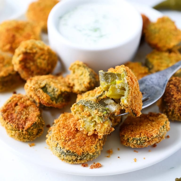 A colorful platter featuring pickled vegetables and fried pickles for true pickle enthusiasts.  