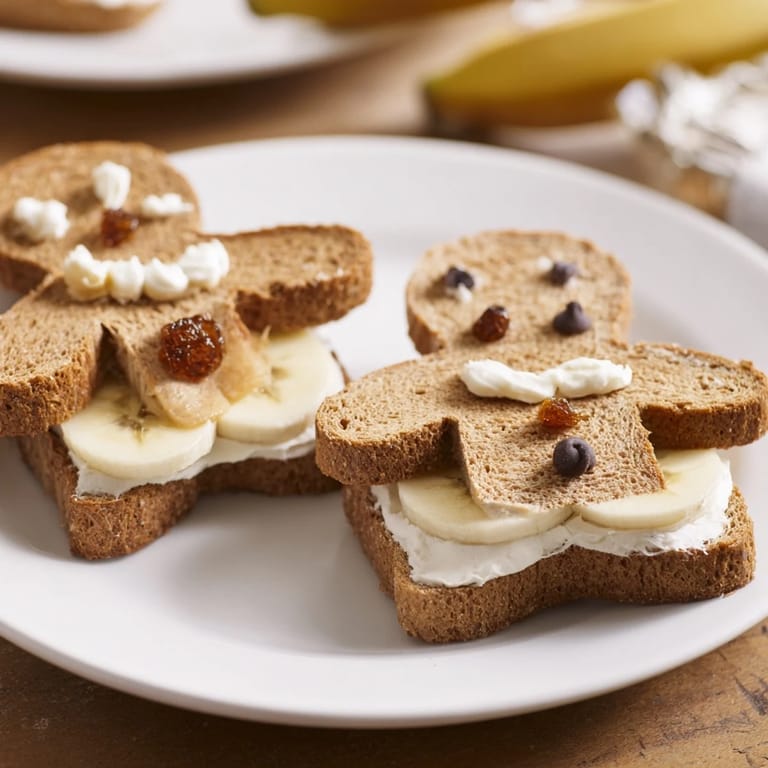 Soft bread gingerbread man sandwich cutouts, perfect kid-friendly snack with sprinkles.
