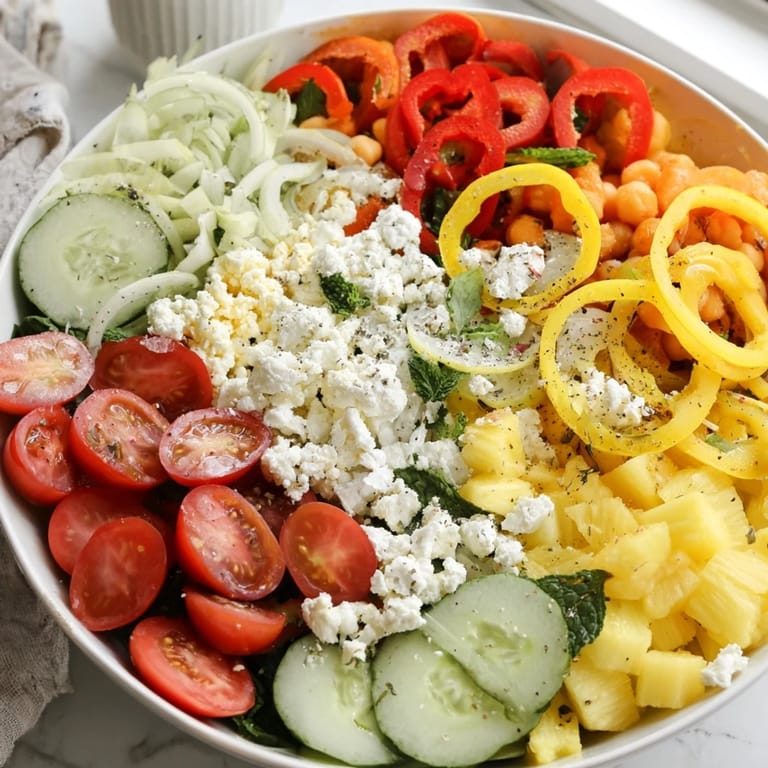 Vivid concentric rings of flavor in this stunning dish feature watermelon, feta, and spicy chickpeas.