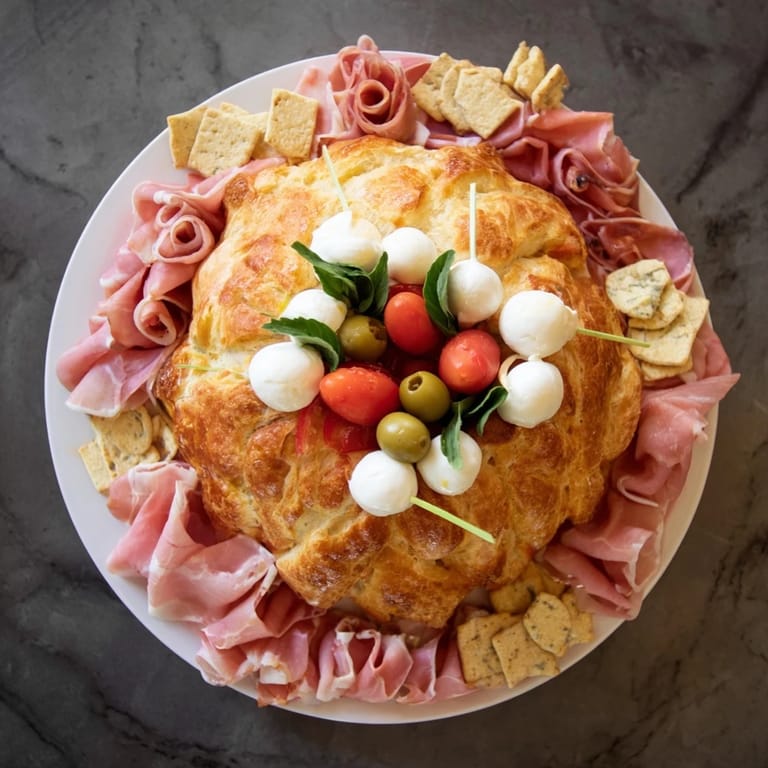 Freshly assembled Fractal Tree Branching Bread Platter ready for serving, with visually appealing fractal design on a platter.