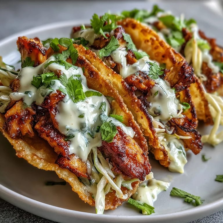 Tangy red cabbage slaw and smoky spiced chicken fill crisp wonton shells for these easy Crispy Chicken Wonton Tacos.