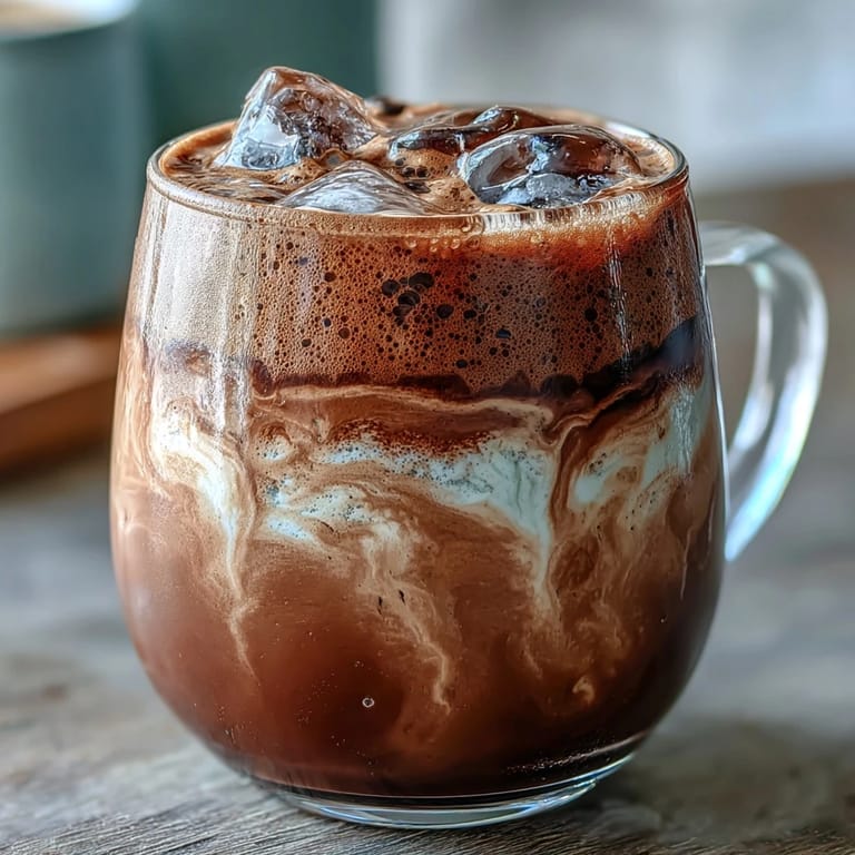 Smooth vanilla protein powder blends with chilled coffee and frozen banana for a high-protein, naturally sweet shake.