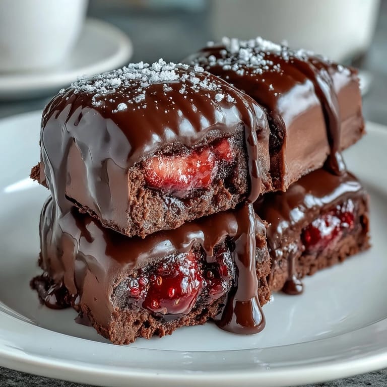 Luxurious chocolate truffles with strawberry swirl, coated in dark chocolate and dusted with edible gold for a Dubai-inspired dessert.