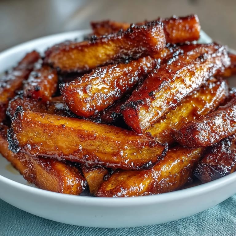Sweet and savory roasted carrots and parsnips, glistening with honey and fresh thyme, served alongside a juicy roast ham.  