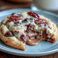 1. Soft Irish cream chocolate chip cookies with gooey centers and golden edges, perfect for St. Patrick's Day celebrations.