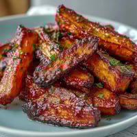 Honey roasted carrots and parsnips with a golden honey glaze, caramelized and tender, perfect as a holiday side dish.  